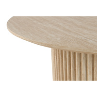 Table basse ronde moderne 2025 en bois et marbre doré pour café