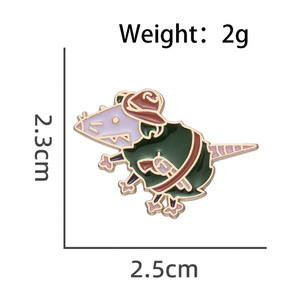 Broche de dibujos animados de ratón creativo, insignia de metal de animalito lindo, broche decorativo de joyería con efecto de goteo de aceite - Product Image 4