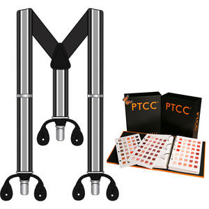 <span class=keywords><strong>Tirantes</strong></span> de Cuero Morado Dividido Hechos a Medida, Color Sólido, Tipo Y, con Tres Clips, para Ropa de Moda Masculina - Product Image 4