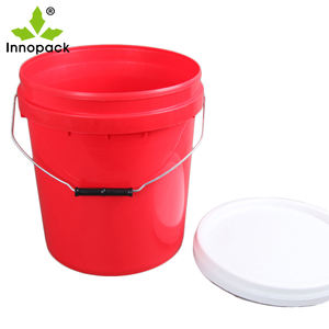 Material de plástico de calidad alimentaria Soporte de color personalizado Impresión Cubo de plástico de 4 litros Cubo de almacenamiento multifuncional con tapa - Product Image 2