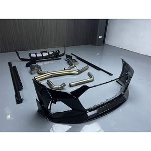 Runde ajustement parfait pour <span class=keywords><strong>Audi</strong></span> <span class=keywords><strong>RS6</strong></span> mise à niveau nouveau <span class=keywords><strong>Design</strong></span> Style Kit de carrosserie en Fiber de carbone sèche pare-chocs avant diffuseur arrière jupes latérales - Product Image 1