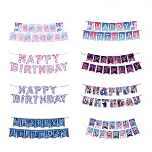Marchandises Kpop Devil Girl : Bannière d'<span class=keywords><strong>anniversaire</strong></span>, Support à gâteau, Étiquette suspendue, Marque-page, Piñata, Sac cadeau, Boîte à bonbons, Décoration de fête Demon Hunter - Product Image 1