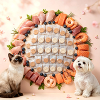 Friandises pour chats FurZo : Fruits et légumes lyophilisés riches en nutriments, viande de poulet et de canard, sans céréales, riches en protéines, pour la santé de la peau et du pelage
