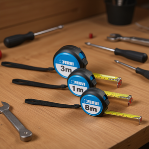 Ruban à mesurer Fervi 3m 5m 8m avec lame en acier magnétique et crochet pour des mesures de précision - Product Image 3