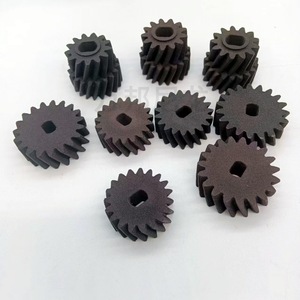 Engranajes cilíndricos de nylon hechos a medida, piezas de plástico negro no estándar para transmisión mecánica - Product Image 1