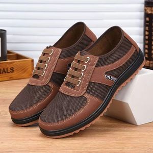 Zapatos de tela para primavera y otoño con suela de tendón de vaca para hombre, antideslizantes, casuales, de una pieza, estilo para caminar. - Product Image 2