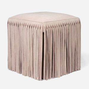 Tabouret ergonomique réglable en suède avec franges carrées, design élégant <span class=keywords><strong>et</strong></span> confortable, pour chambre à coucher, table de toilette ou <span class=keywords><strong>console</strong></span> - Product Image 1
