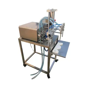 Semi-auto double heads 316 S.S.L gear pump Filling Machine for 5 ml -5000 ml