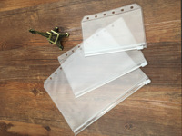 Doc — pochette de rangement pour documents A6 A5 A4 A7, multi-usage, classeur de poche à 6 trous, fermeture à glissière ample, sacs en feuille en PVC à fermeture éclair, dossier de rangement