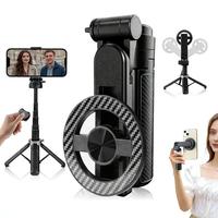 Bâton de selfie magnétique avec télécommande pour téléphone portable 360 °   Rotation. Se transforme en mini trépied, poignée de maintien pour appareil photo, stabilisateur portatif.