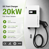 EVEGO Nouvelle borne de recharge rapide DC à faible consommation 20 kW avec compteur intelligent OCPP 2.0.1, contrôle certifié TUV, paiement 4G POS, station de recharge pour véhicules électriques 5 pouces