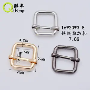 Qifeng 13-50mm di regolazione fibbia scorrevole borse Hardware accessori quadrato rettangolo Tri-glide regolazione perno a rullo fibbia per indumento