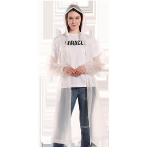 Imperméable long et épais en EVA pour femme, protection intégrale, transparent, pour voyages en plein air, poncho adulte non jetable - Product Image 2