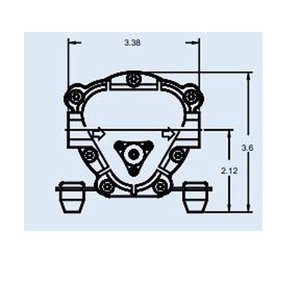 Pompe de surpression Aquatec 5800 5858-2LM2-B534 500 GPD, centrifuge en acier au carbone, pour système d'osmose inverse - Product Image 1