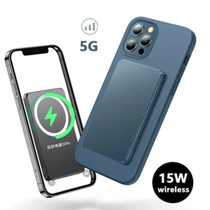 5000mah 10000mah Mini Magnetic Wireless Power Bank Bunter Magnet Wireless Ladegerät Power bank Weiß ABS Kunden spezifischer Logo-Druck - Product Image 5