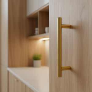 Poignées de porte minimalistes en laiton brillant, 192 mm, pour armoire, tiroir, cuisine, meuble de chambre, quincaillerie HERMEX JAL- - Product Image 2