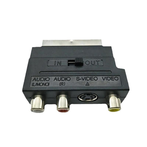Adattatore AV D1482 da SCART a 3 RCA femmina, a forma di D, in materiale ABS - Product Image 1