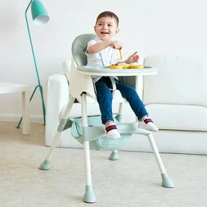 chaise haute bébé en bois Suppliers-Chaise haute en plastique pour enfants, haute multifonctionnelle en bois, alimentation pour bébé, vente en gros