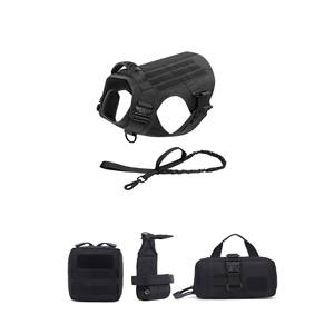 เสื้อกั๊กแบบมีสายรัดอกสำหรับสุนัขพันธุ์ใหญ่ แบบไม่หดได้ พร้อมหัวเข็มขัดแบบยุทธวิธี ลายพราง สำหรับฝึกซ้อม ทำงาน และกีฬากลางแจ้ง - Product Image 6