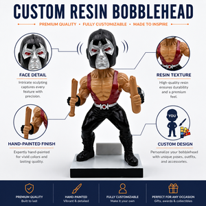 Figura Coleccionable de Personaje de Cómic, Escultura Realista Pintada a Mano, Bobblehead de Resina Personalizado - Product Image 1