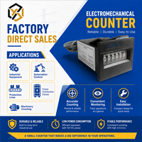 Compteur électromagnétique à 6 chiffres LY-06 (plastique ABS noir) pour copieurs, consoles de jeux, distributeurs automatiques