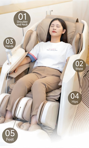 Fauteuil de massage zéro gravité avec rail POM de 128 cm et détection précise des points d'acupuncture, des méridiens et des muscles - Product Image 3