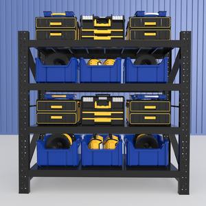 مبيعات المصنع مباشرة أرفف صناعية مخصصة باللون الأسود والأزرق والأصفر ، أرفف معدنية شديدة التحمل للمستودعات - Product Image 2