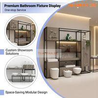 Système de douche et lavabo combiné, support d'exposition pour sanitaires modernes et luxueux, robinet de toilette, présentoir de salle de bain