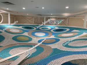 Hochwertiges Nylons eil Hand gehäkelter Indoor-Spielplatz Riesiges buntes Netz Kinder-Kletter abenteuer mit Bällen für das Schul spiel - Product Image 4