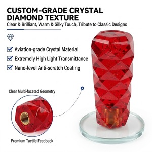 Pomello del Cambio in Cristallo Stile Diamante 3D 15cm, Accessori Auto JDM, Pomello Trasparente a Bolla con Adesivo Casuale - Product Image 5
