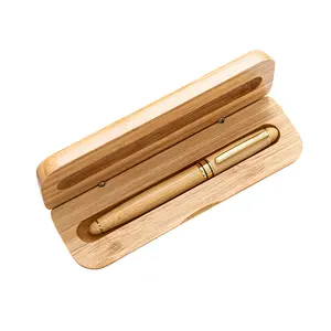 Eco Friendly Hot sale Stationery&Office Accessories Portable customized logo gift pen set promotion Bamboo Wooden pen with box