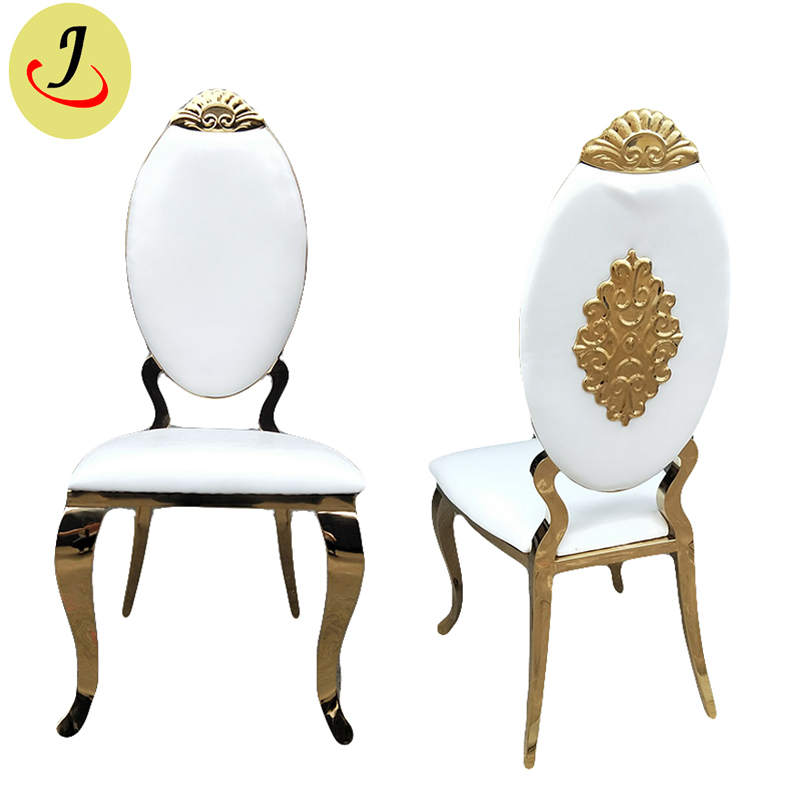 Современные золото отличное качество кожи golden hotel элегантный металлический стул из столового гарнитура для события JC-SS18
