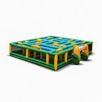 Jeux de sport en plein air, labyrinthe de maïs gonflable pour enfants et adultes avec impression numérique complète, labyrinthe géant de laser tag