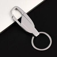 Porte-clés à mousqueton en alliage de zinc multi-styles, porte-clés de voiture en métal gravé au laser personnalisé avec double anneaux