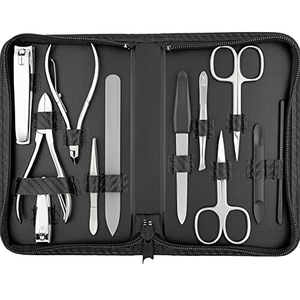 Juego de Manicura y Pedicura de Alta Calidad y Durabilidad para Adultos, Kit de Cuidado de Uñas con Tijeras y Estuche Metálico, Juego de Manicura con Características Perfectas - Product Image 1