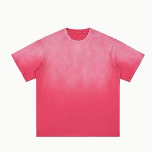 เสื้อยืดโอเวอร์ไซส์สไตล์วินเทจ ผ้าคอตตอนหนานุ่ม สตรีทแวร์อเมริกัน ทรงยูนิเซ็กส์ ไหล่ตก ไล่เฉดสี - Product Image 3