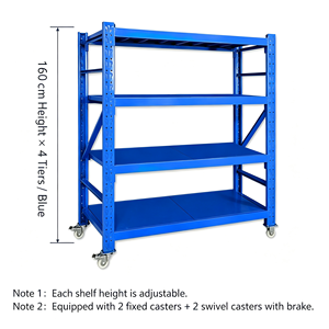 Stainless Steel 4 Shelf Brake Casters NSF Listed Food Service Grade <b>Kitchen</b> Storage <b>Rack</b> With Casters Heavy Duty Mobile Cart - Product Image 3