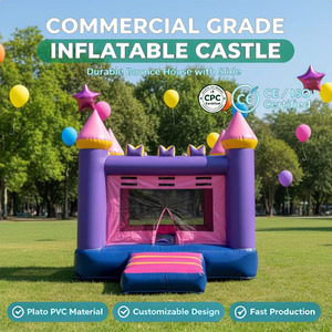 Château Gonflable Extérieur Intérieur 3x3m en PVC avec Toboggan, Grande Promotion, Parc Trampoline et Maison Gonflable - Product Image 1