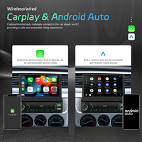 Autoradio Podofo 1 Din Radio para Coche 7" Reproductor MP5 con Pantalla Retráctil Manual Abatible Carplay Inalámbrico y Android Auto BT/Tipo C