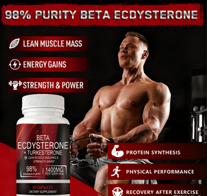 Integratore di <span class=keywords><strong>Beta</strong></span> <span class=keywords><strong>Ecdysterone</strong></span> 1400mg, Turkesterone per Recupero e Sintesi Proteica, per Bodybuilder e Atleti - Product Image 3