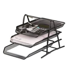 Wire Mesh Letter Tray 3 Tier Filing Trays Holder Office Desktop Document A4 Paper <b>File</b> Storage Desk Organiser - Product Image 5