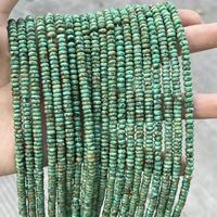 Perles Heishi en Turquoise Pierre Impériale Naturelle, Perles Entretoises Plates Rondes Polies en Jaspe Impérial, Bijoux Faits Main en Gros