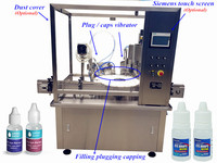 Machine de capsulage de remplissage de liquide de goutte oculaire électrique automatique professionnelle pour PLC de moteur de moteur à engrenages de noyau d'emballage chimique
