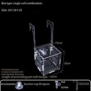 Acquario acrilico di lusso moderno per la forma rettangolare Bettas con gancio o ventosa opzione separatore di isolamento domestico - Product Image 3