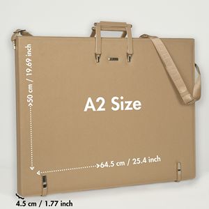 A2 Leather <b>Binder</b> Portfolio Giftable Padfolio <b>Folder</b> for Artists Interior Accessory with Painters and Art Supplies - Product Image 5