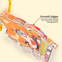 Porte-clés personnalisé VOGRACE en acrylique transparent avec impression dorée, estampage à chaud argenté et paillettes époxy, motif dessin animé et anime