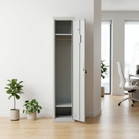 Armoire casier en acier à porte simple pour usine, école, chambre, hôtel, dortoir, salle de sport