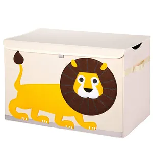 Vente chaude grande capacité boîte de rangement motif mignon jouet boîte de rangement conteneur pour la maison blanchisserie jouets vêtements