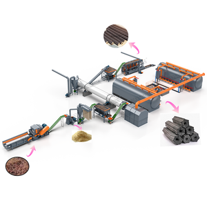 Chaîne de production de charbon de bois sans fumée automatique à partir de biomasse et de déchets agricoles – Four horizontal - Product Image 1