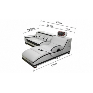 Sofá de cuero moderno Simple sala de estar multifunción masaje luz lujo <span class=keywords><strong>italiano</strong></span> 2025 nuevo modelo - Product Image 2